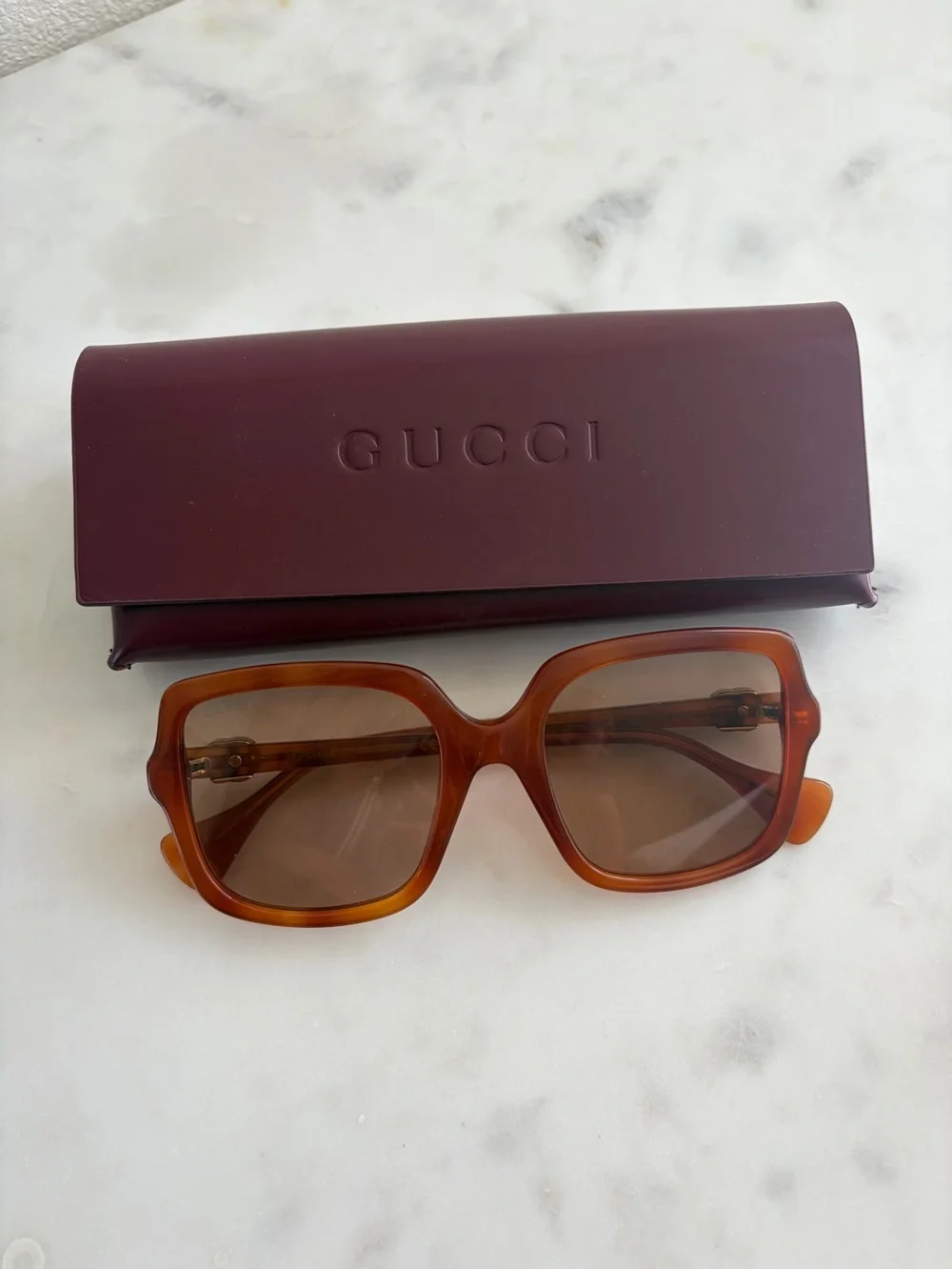 Gucci sunglasses, brown with light brown tint